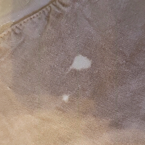 VTG MAGIC 1980s Tan Floral Embroidered Tie Back Sleeveless Circle Dress - Picture 12 of 16